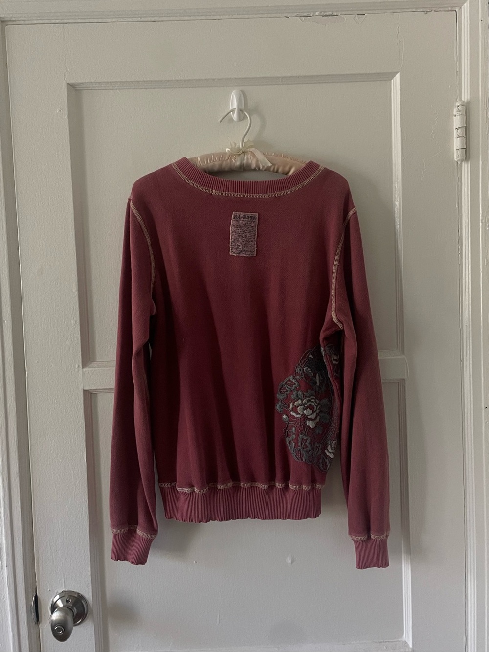 Da-Nang Vintage Embroidered Burgundy  Sweatshirt